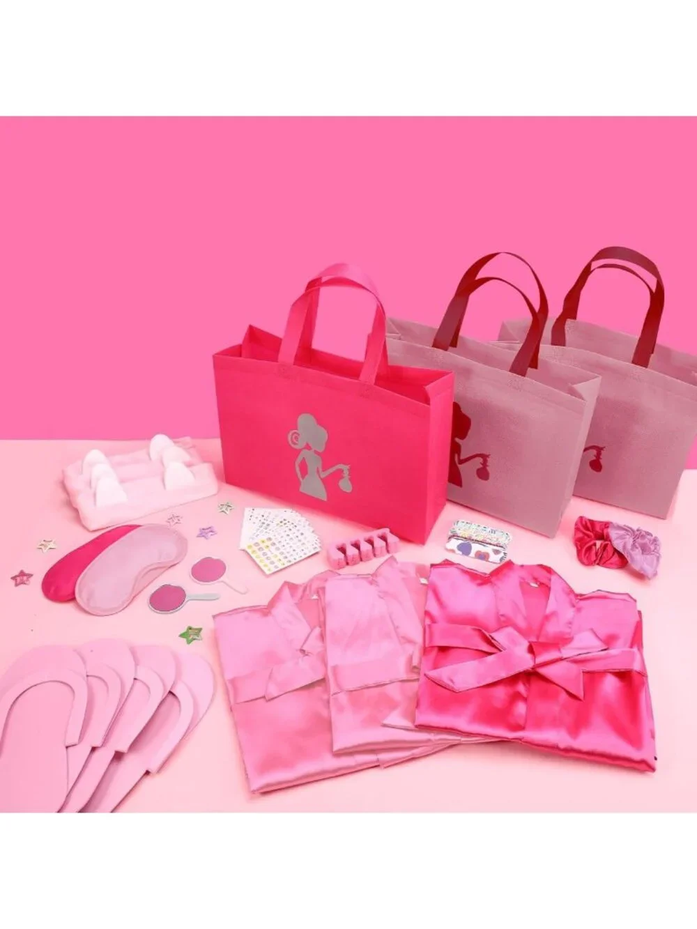 122 Pcs Hot Pink Spa Party Kit for Girls - Slumber Party Favors & Activities